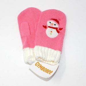 NWT Gymboree 2T-3T mittens Cozy Cutie pink snowman